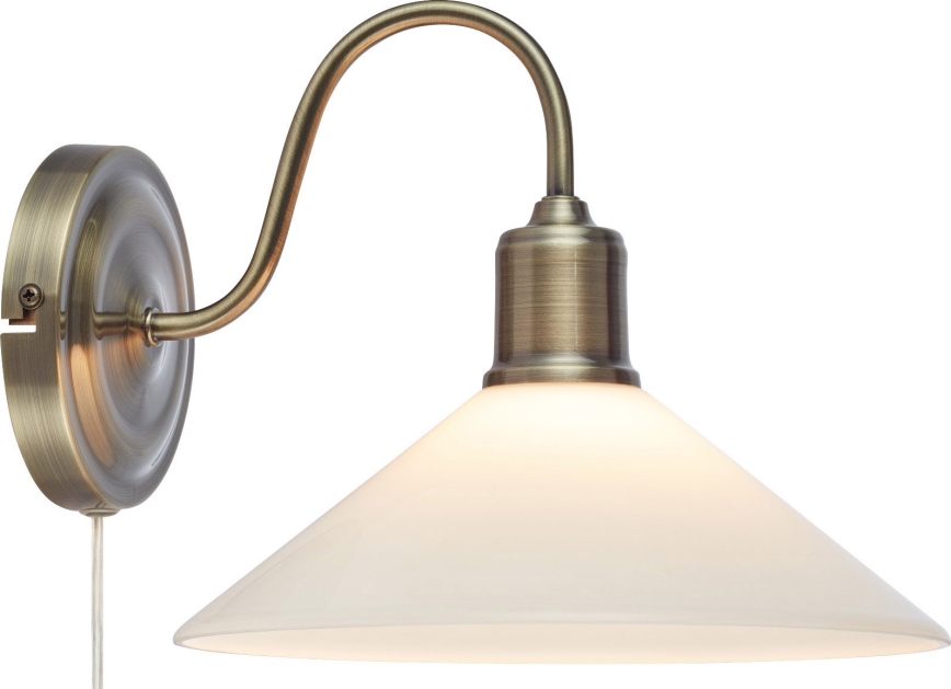 Markslöjd 108865 - Væglampe VELA 1xE27/40W/230V messing/hvid