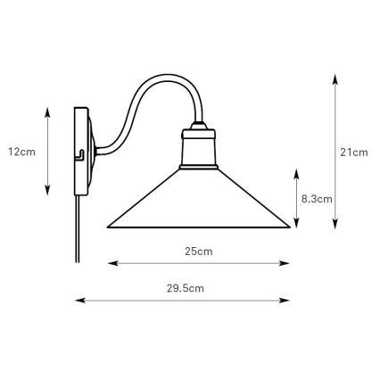 Markslöjd 108866 - Væglampe VELA 1xE27/40W/230V messing/grøn