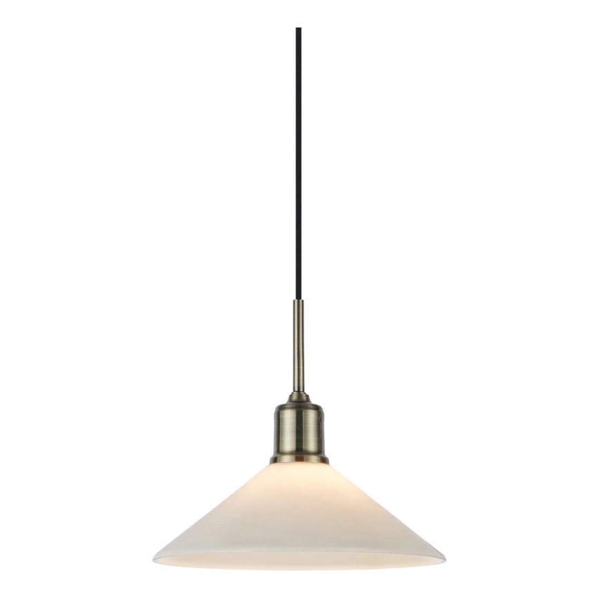 Markslöjd 108867 - Pendel VELA 1xE27/40W/230V messing/hvid