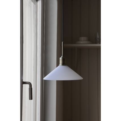 Markslöjd 108867 - Pendel VELA 1xE27/40W/230V messing/hvid