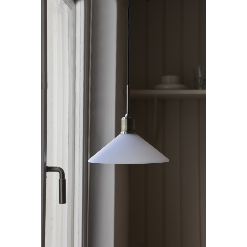 Markslöjd 108867 - Pendel VELA 1xE27/40W/230V messing/hvid