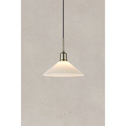 Markslöjd 108867 - Pendel VELA 1xE27/40W/230V messing/hvid
