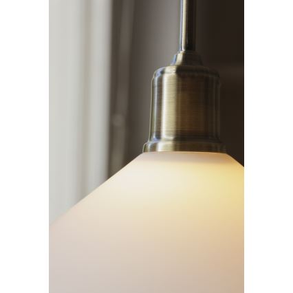 Markslöjd 108867 - Pendel VELA 1xE27/40W/230V messing/hvid