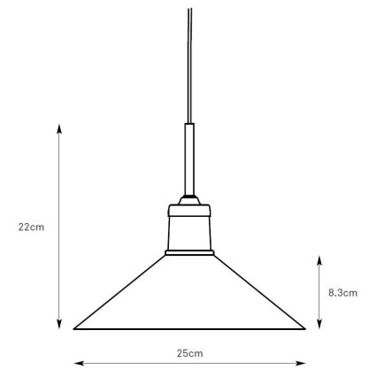 Markslöjd 108867 - Pendel VELA 1xE27/40W/230V messing/hvid