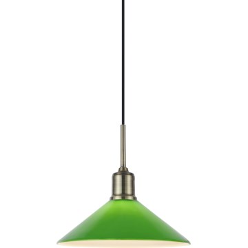 Markslöjd 108868 - Pendel VELA 1xE27/40W/230V messing/grøn