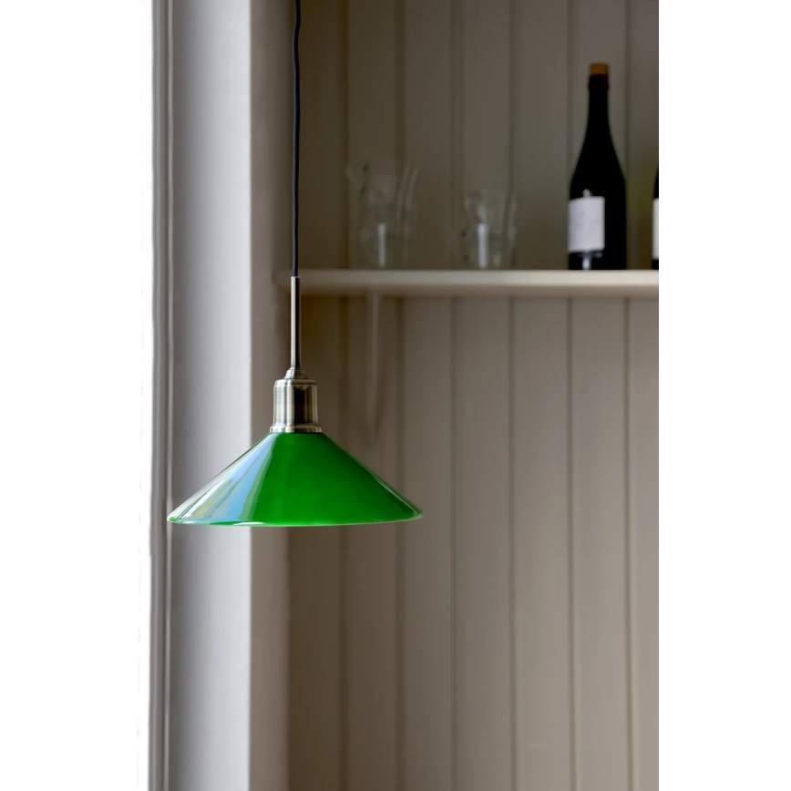 Markslöjd 108868 - Pendel VELA 1xE27/40W/230V messing/grøn