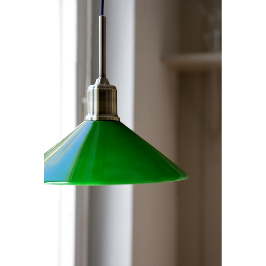Markslöjd 108868 - Pendel VELA 1xE27/40W/230V messing/grøn
