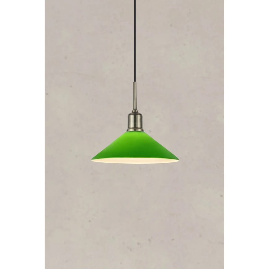 Markslöjd 108868 - Pendel VELA 1xE27/40W/230V messing/grøn