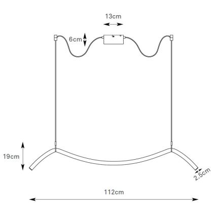 Markslöjd 108873 - LED dæmpbar pendel på kabel MELT LED/13W/230V 112 cm sort
