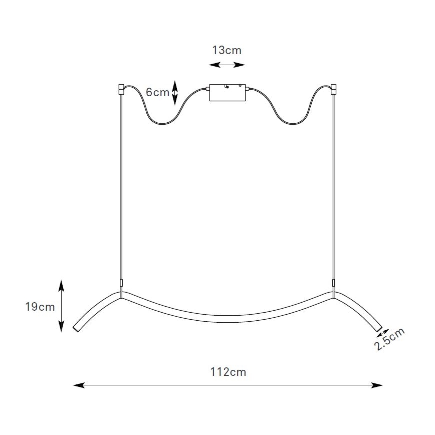 Markslöjd 108873 - LED dæmpbar pendel på kabel MELT LED/13W/230V 112 cm sort