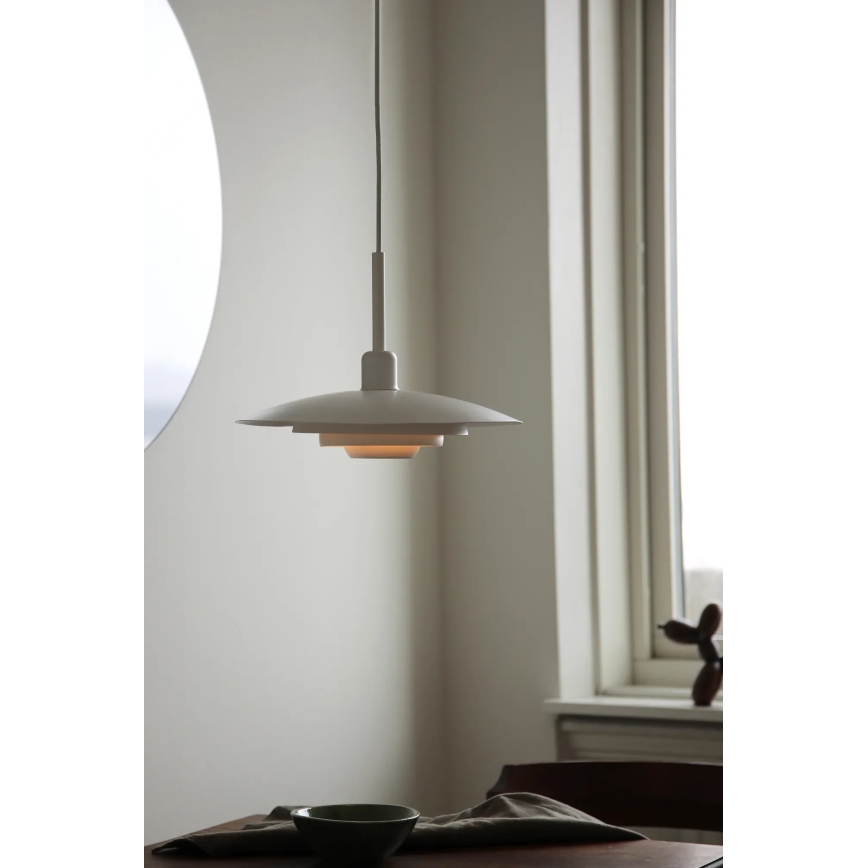 Markslöjd 108874 - Pendel på ledning PINY 1xE27/60W/230V Ø 35 cm hvid