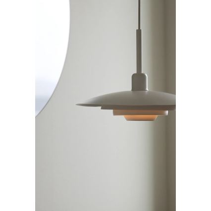 Markslöjd 108874 - Pendel på ledning PINY 1xE27/60W/230V Ø 35 cm hvid