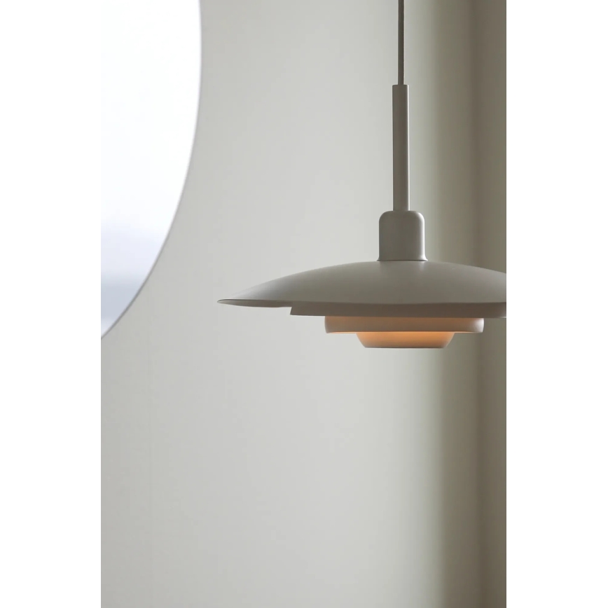 Markslöjd 108874 - Pendel på ledning PINY 1xE27/60W/230V Ø 35 cm hvid