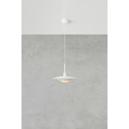 Markslöjd 108874 - Pendel på ledning PINY 1xE27/60W/230V Ø 35 cm hvid