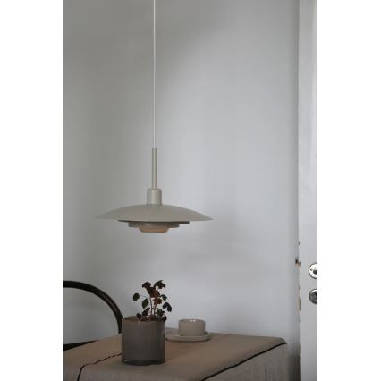 Markslöjd 108875 - Pendel med ledning PINY 1xE27/60W/230V Ø 35 cm beige