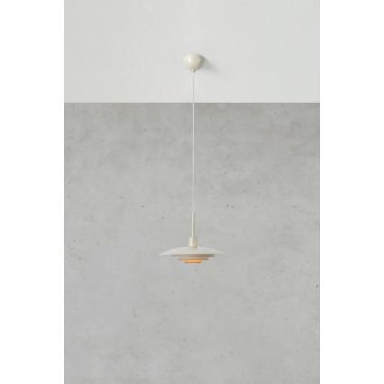 Markslöjd 108875 - Pendel med ledning PINY 1xE27/60W/230V Ø 35 cm beige