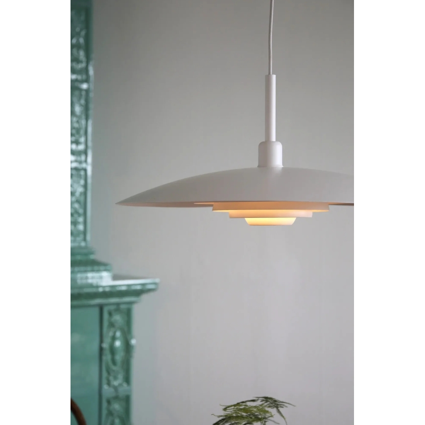 Markslöjd 108876 - Pendel med wire PINY 1xE27/60W/230V Ø 57 cm hvid