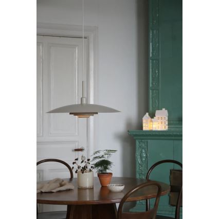 Markslöjd 108877 - PINY pendel på ledning, 1xE27/60W/230V, Ø 57 cm, beige