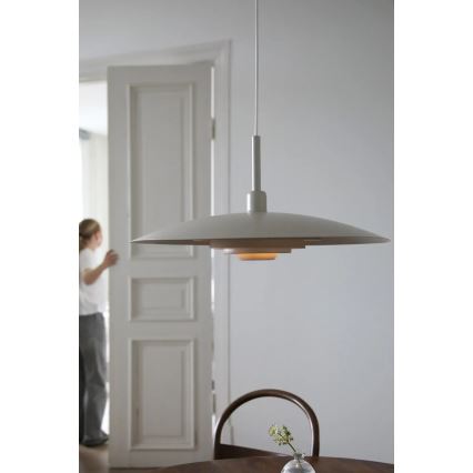 Markslöjd 108877 - PINY pendel på ledning, 1xE27/60W/230V, Ø 57 cm, beige