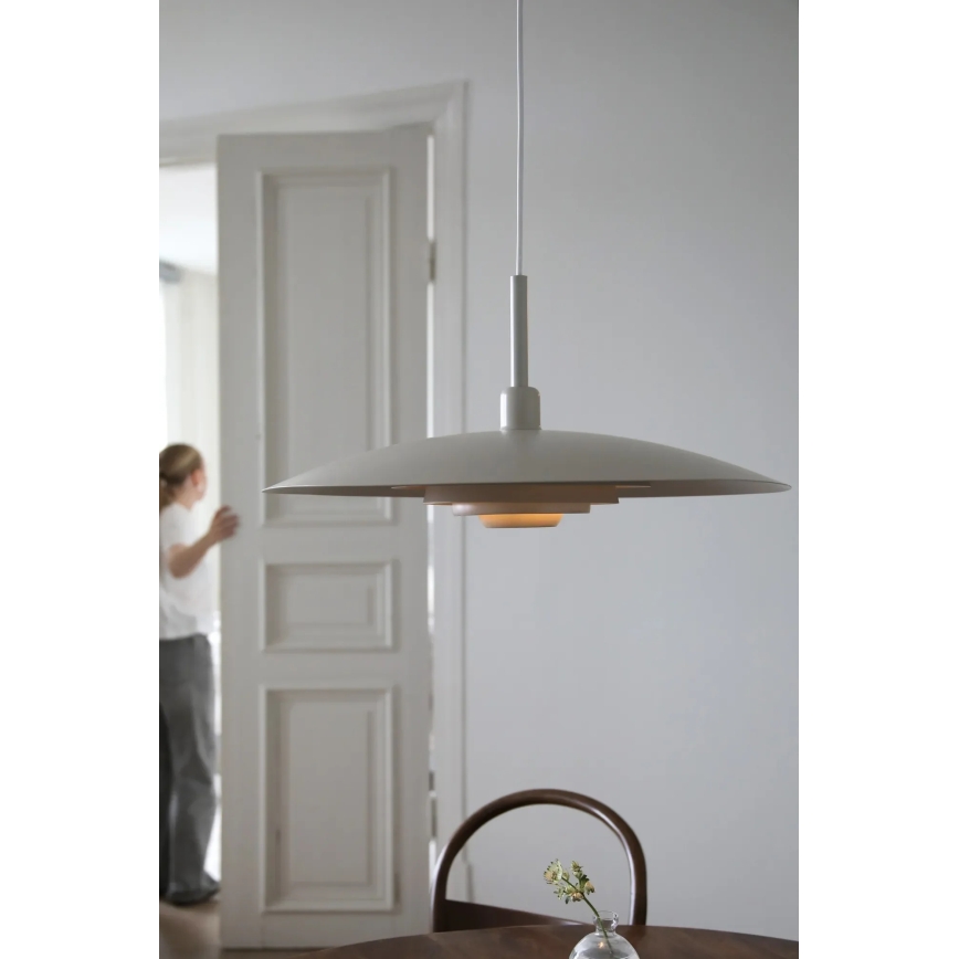 Markslöjd 108877 - PINY pendel på ledning, 1xE27/60W/230V, Ø 57 cm, beige