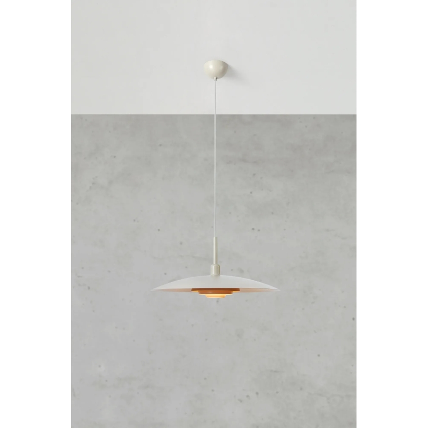 Markslöjd 108877 - PINY pendel på ledning, 1xE27/60W/230V, Ø 57 cm, beige