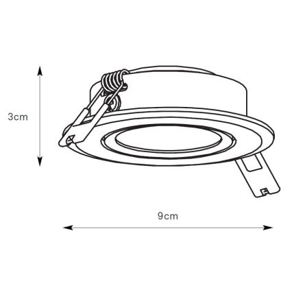 Markslöjd 108885 - Dæmpbar LED-indbygningslampe til badeværelset PLUTO LED/4,9W/230V CRI 90 IP44 hvid