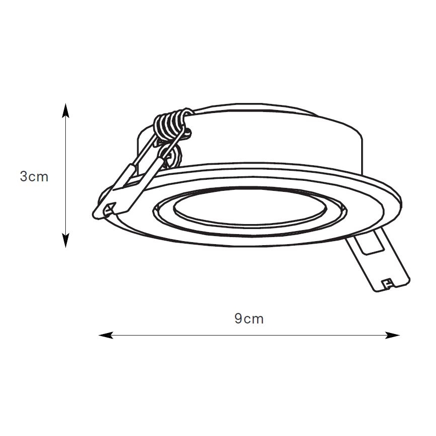 Markslöjd 108885 - Dæmpbar LED-indbygningslampe til badeværelset PLUTO LED/4,9W/230V CRI 90 IP44 hvid