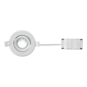 Markslöjd 108885 - Dæmpbar LED-indbygningslampe til badeværelset PLUTO LED/4,9W/230V CRI 90 IP44 hvid