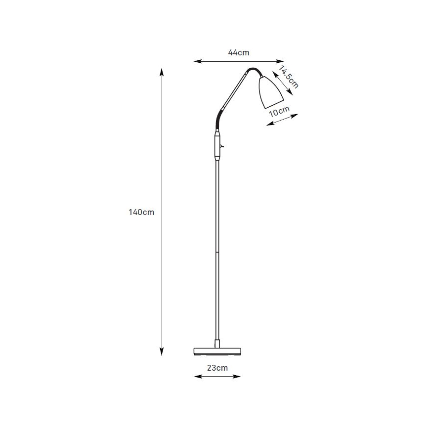 Markslöjd 108886 - Dæmpbar LED-gulvlampe PATRO LED/4,9W/230V CRI 90 sort