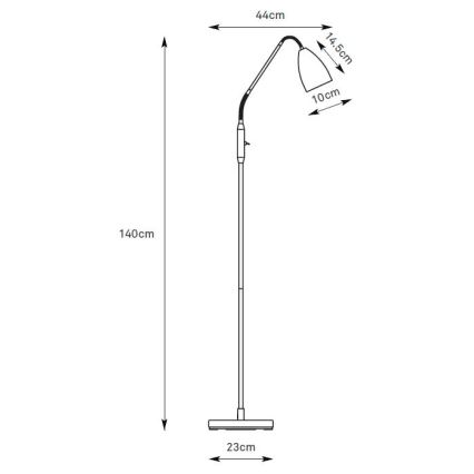 Markslöjd 108887 - LED dæmpbar gulvlampe PATRO LED/4,9W/230V CRI 90 beige