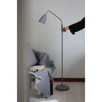 Markslöjd 108888 - Dæmpbar LED-gulvlampe PATRO LED/4,9W/230V CRI 90 grå