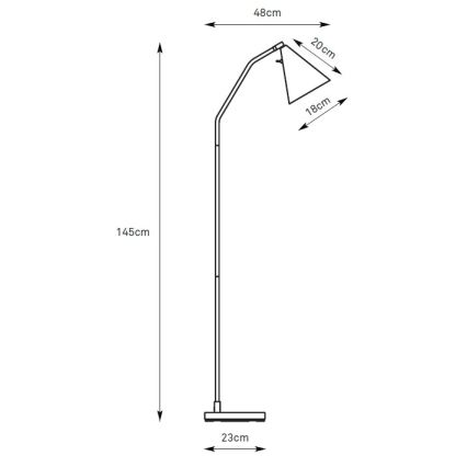Markslöjd 108891 - LED dæmpbar gulvlampe FUNIL LED/4,9W/230V CRI 90 grå