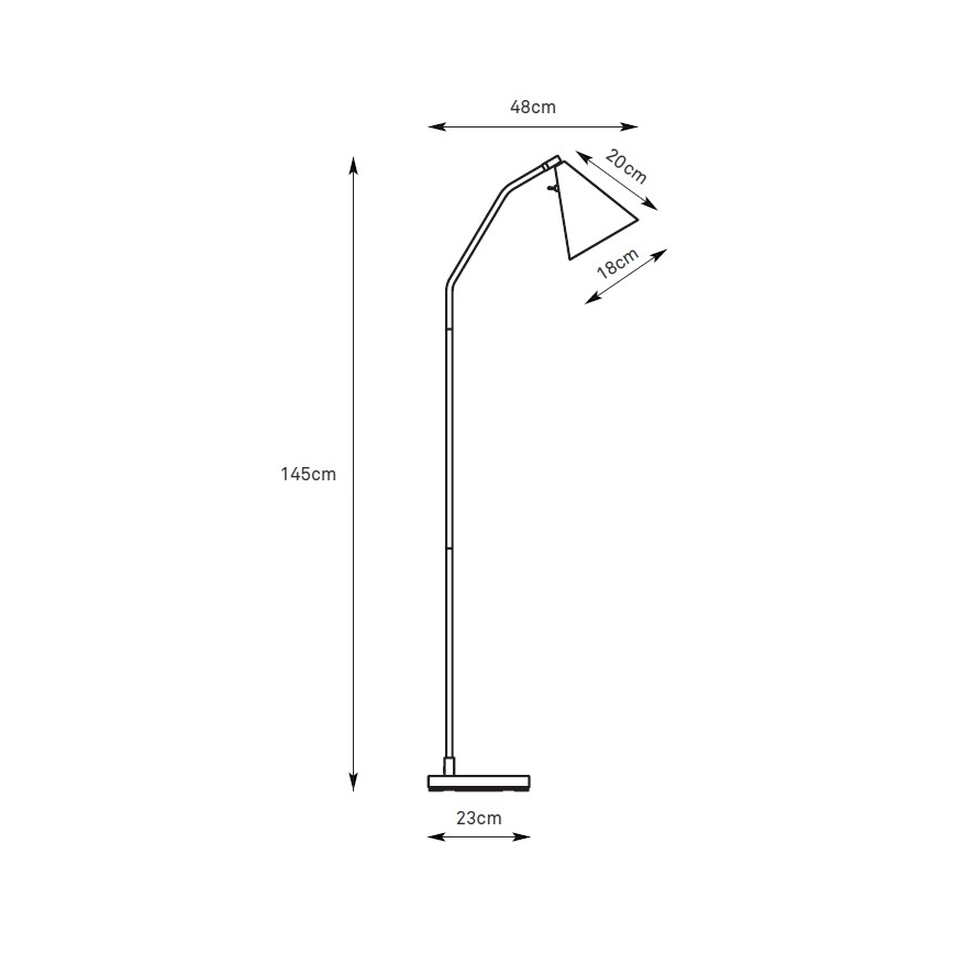 Markslöjd 108891 - LED dæmpbar gulvlampe FUNIL LED/4,9W/230V CRI 90 grå