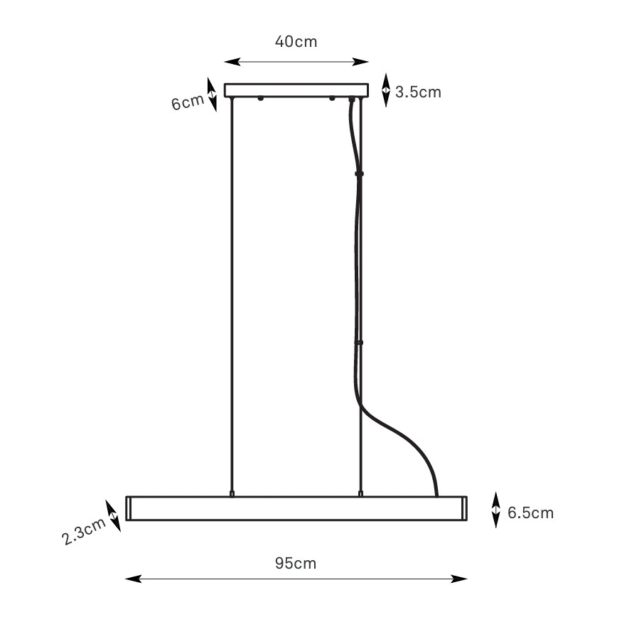 Markslöjd 108892 - Dæmpbar LED-kabelpendel PLANO LED/38W/230V hvid