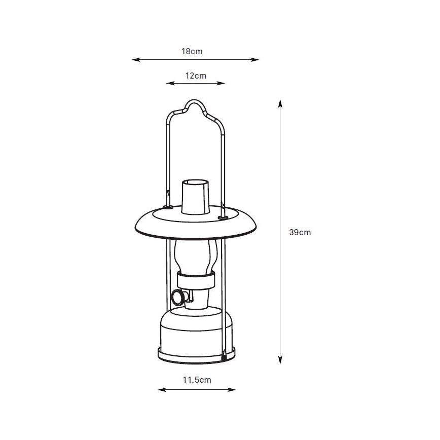 Markslöjd 108894 - LED dæmpbar udendørs genopladelig bordlampe FANOS LED/2,5W/3,7V 4000 mAh IP44 messing