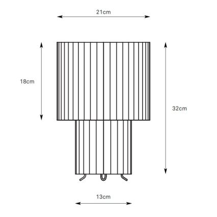 Markslöjd 108896 - Bordlampe CATIS 1xE27/60W/230V 32 cm grå