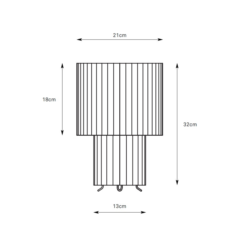 Markslöjd 108896 - Bordlampe CATIS 1xE27/60W/230V 32 cm grå
