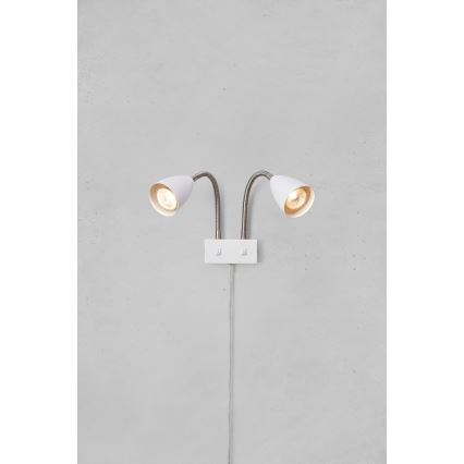 Markslöjd 108900 - Vægspotarmatur CIRO 2xGU10/7W/230V hvid