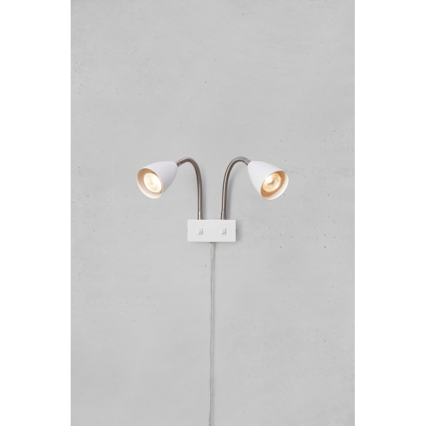 Markslöjd 108900 - Vægspotarmatur CIRO 2xGU10/7W/230V hvid