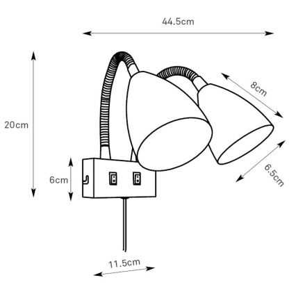 Markslöjd 108900 - Vægspotarmatur CIRO 2xGU10/7W/230V hvid
