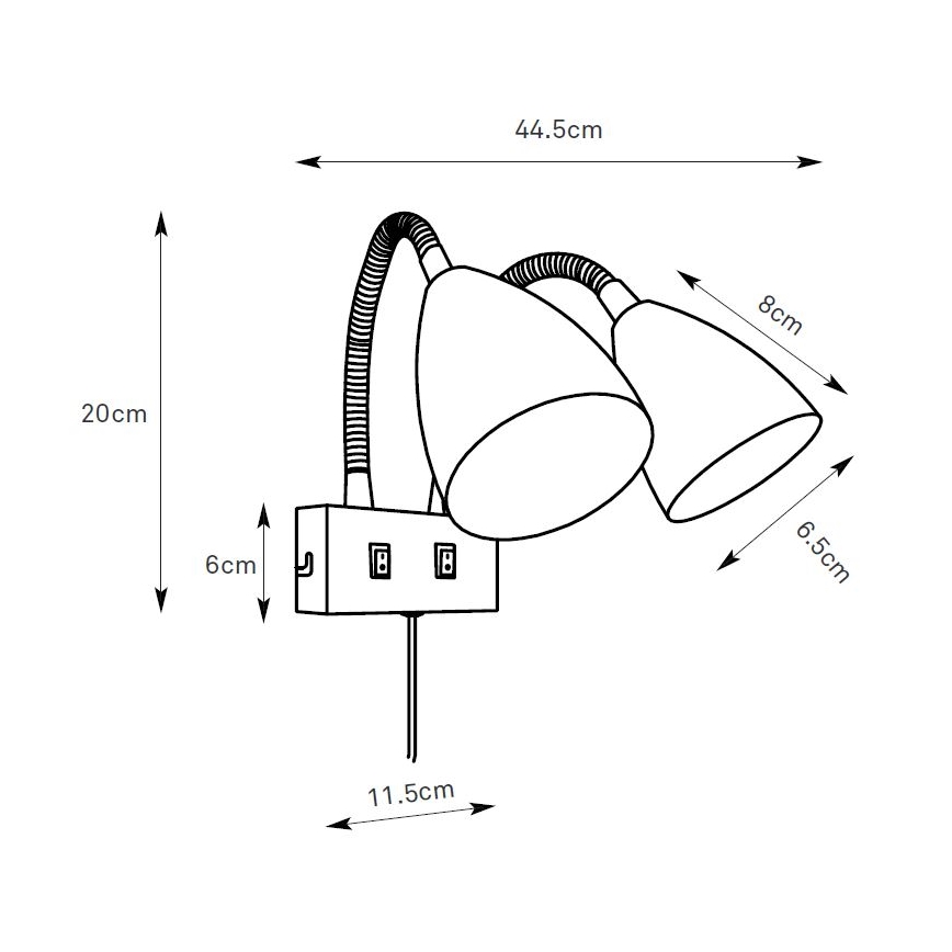 Markslöjd 108900 - Vægspotarmatur CIRO 2xGU10/7W/230V hvid