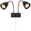 Markslöjd 108901 - CIRO væglampe med spots 2xGU10/7W/230V sort
