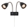 Markslöjd 108901 - CIRO væglampe med spots 2xGU10/7W/230V sort
