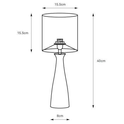 Markslöjd 108904 - Bordlampe BIRILLO 1xE14/60W/230V hvid