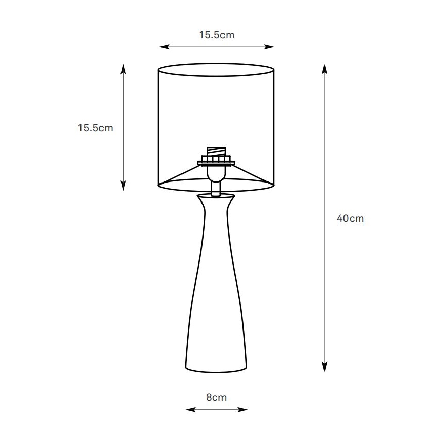 Markslöjd 108906 - Bordlampe BIRILLO 1xE14/60W/230V cremefarvet