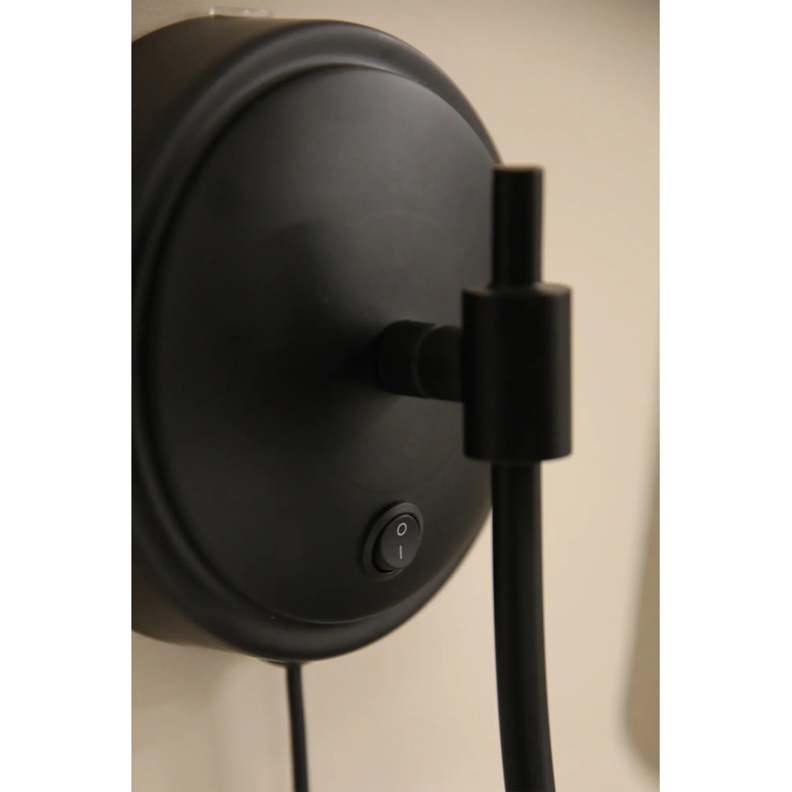 Markslöjd 108907 - Væglampe AMAR 1xE14/40W/230V hør/sort