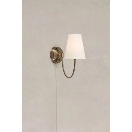 Markslöjd 108908 - Væglampe AMAR 1xE14/40W/230V hvid/messing