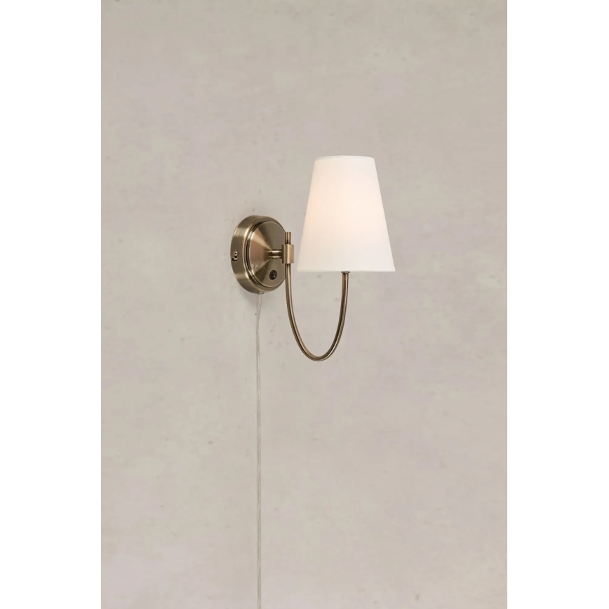 Markslöjd 108908 - Væglampe AMAR 1xE14/40W/230V hvid/messing