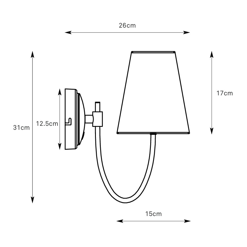 Markslöjd 108908 - Væglampe AMAR 1xE14/40W/230V hvid/messing