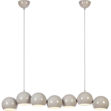 Markslöjd 108914 - Pendel på kabel CUPOLO 7xE14/40W/230V grå